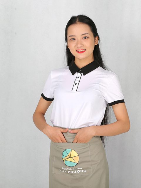 Tạp dề tiệm trà chanh Loa Phường-01 Tạp dề tiệm trà chanh Loa Phường-01