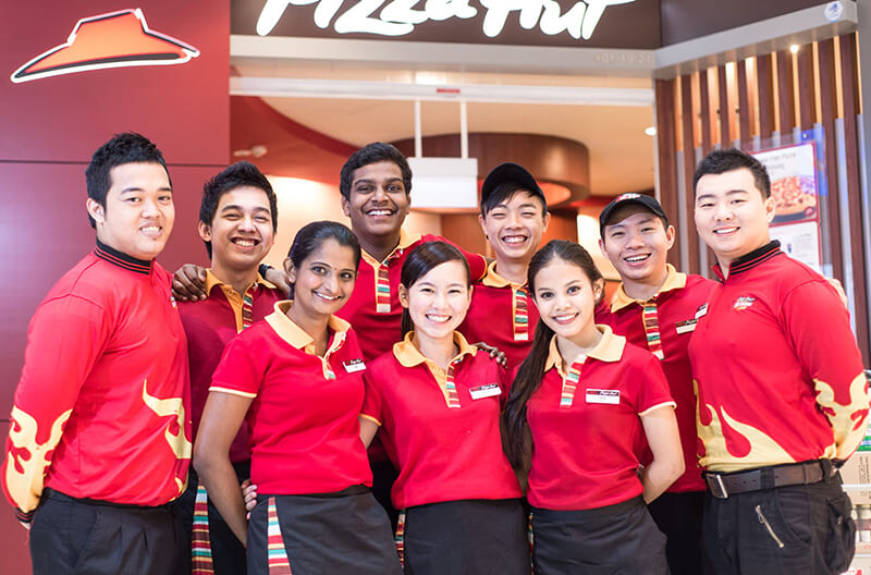 Áo phông đồng phục nhà hàng Pizza Hut