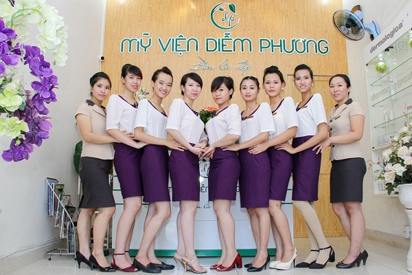 Đồng phục nhân viên mỹ viện Diễm Hương