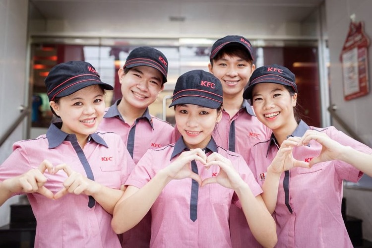 Đồng phục sơ mi nhà hàng KFC