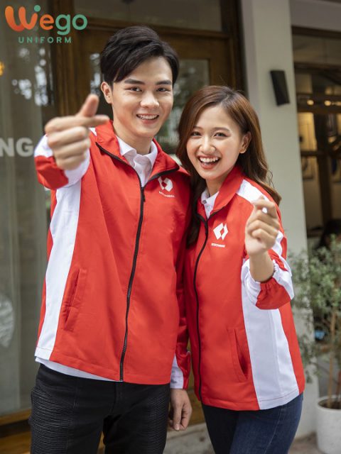 Áo khoác đồng phục ngân hàng Techcombank-3 Áo khoác đồng phục ngân hàng đẹp