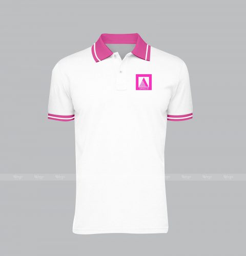 áo phông đồng phục trắng hồng