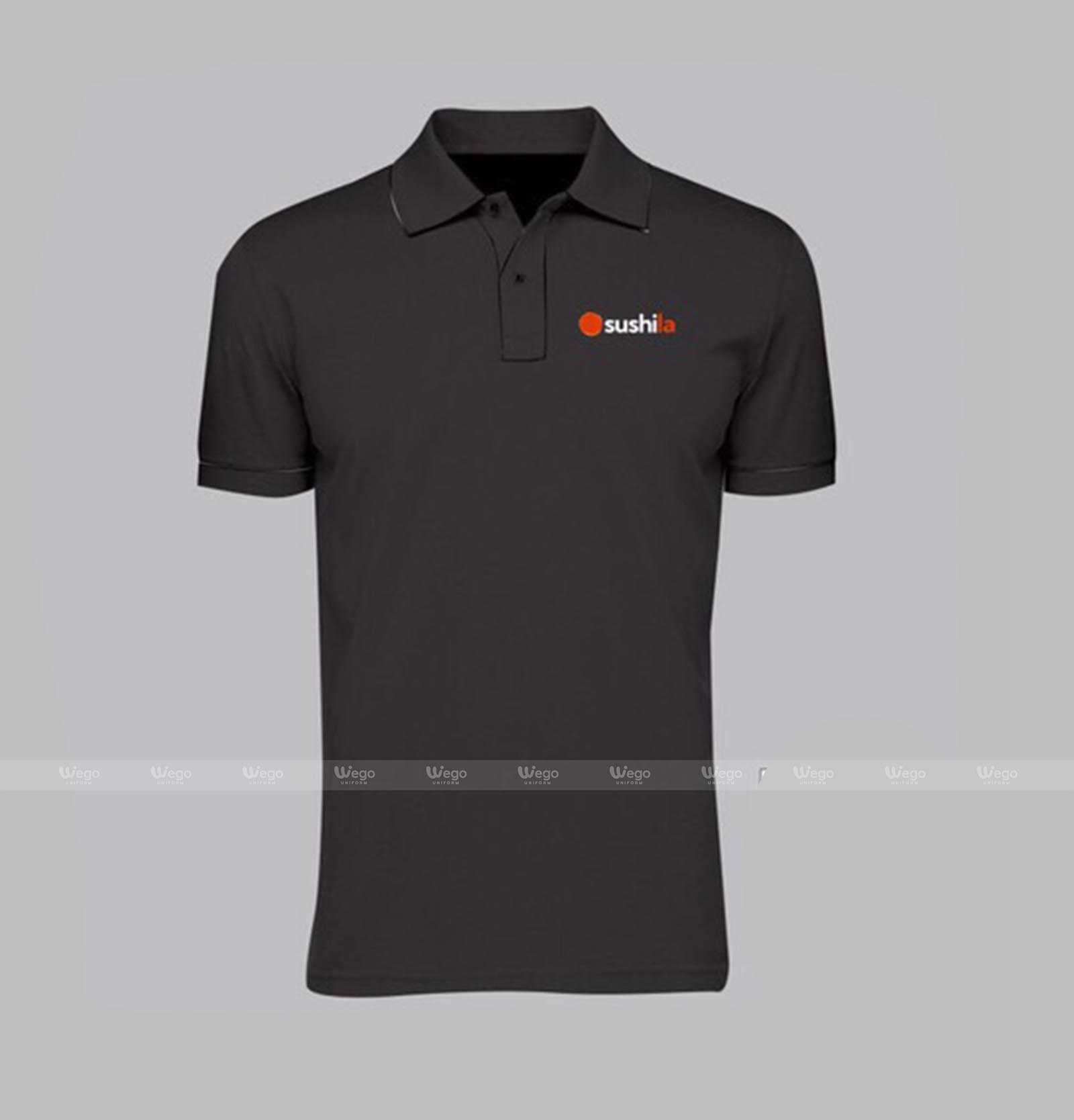 áo thun đồng phục màu đen