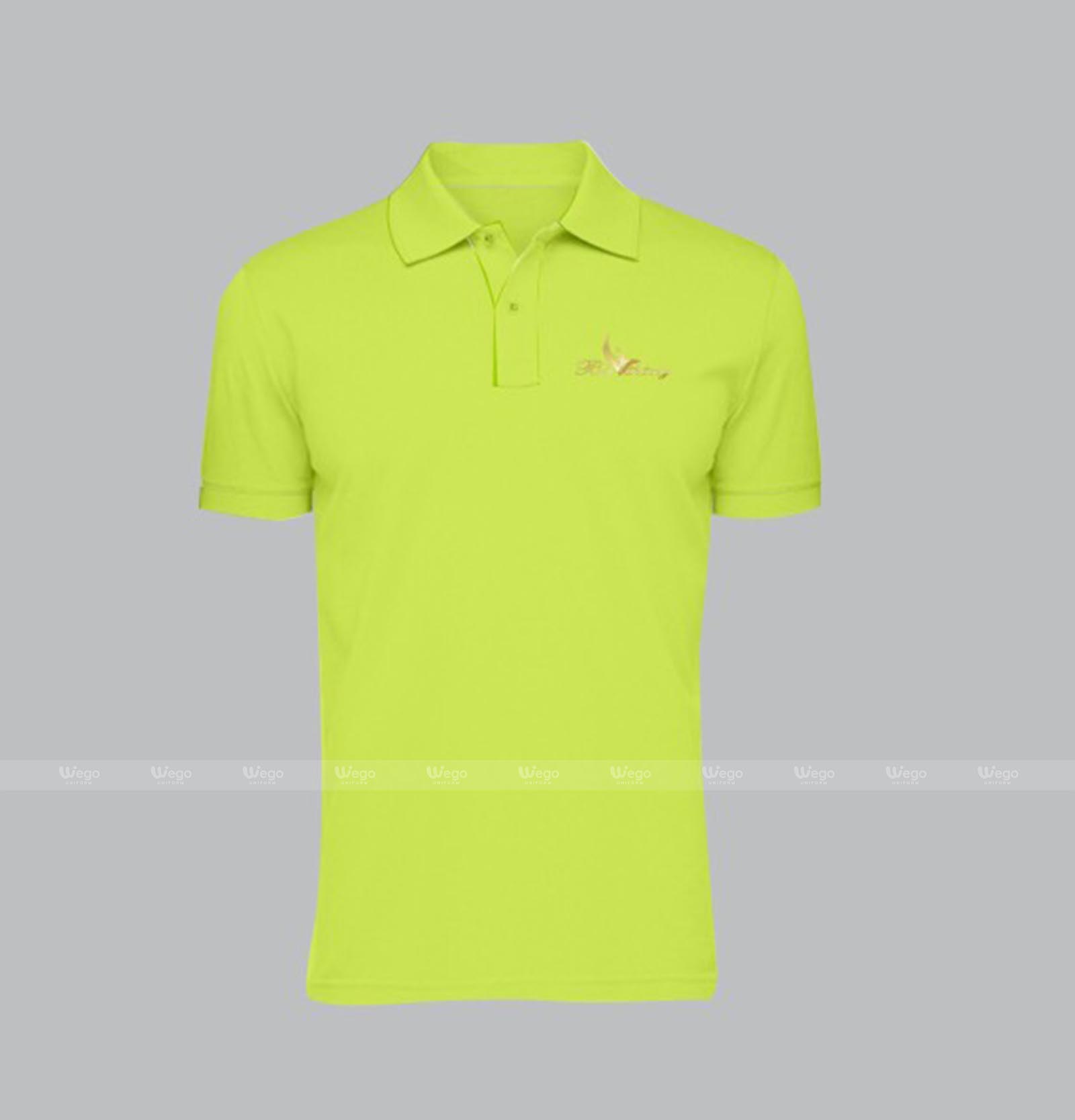 áo phông đồng phục xanh neon