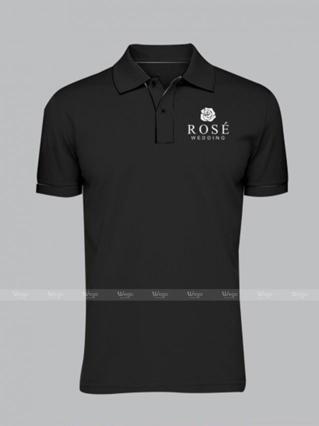 polo đồng phục đen đơn giản