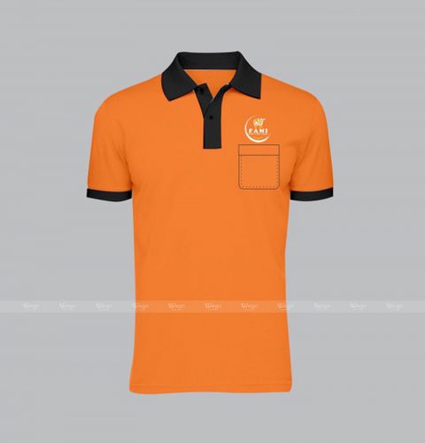 ao-thun-phong-dong-phuc-TH17701 áo phông đồng phục cam đen