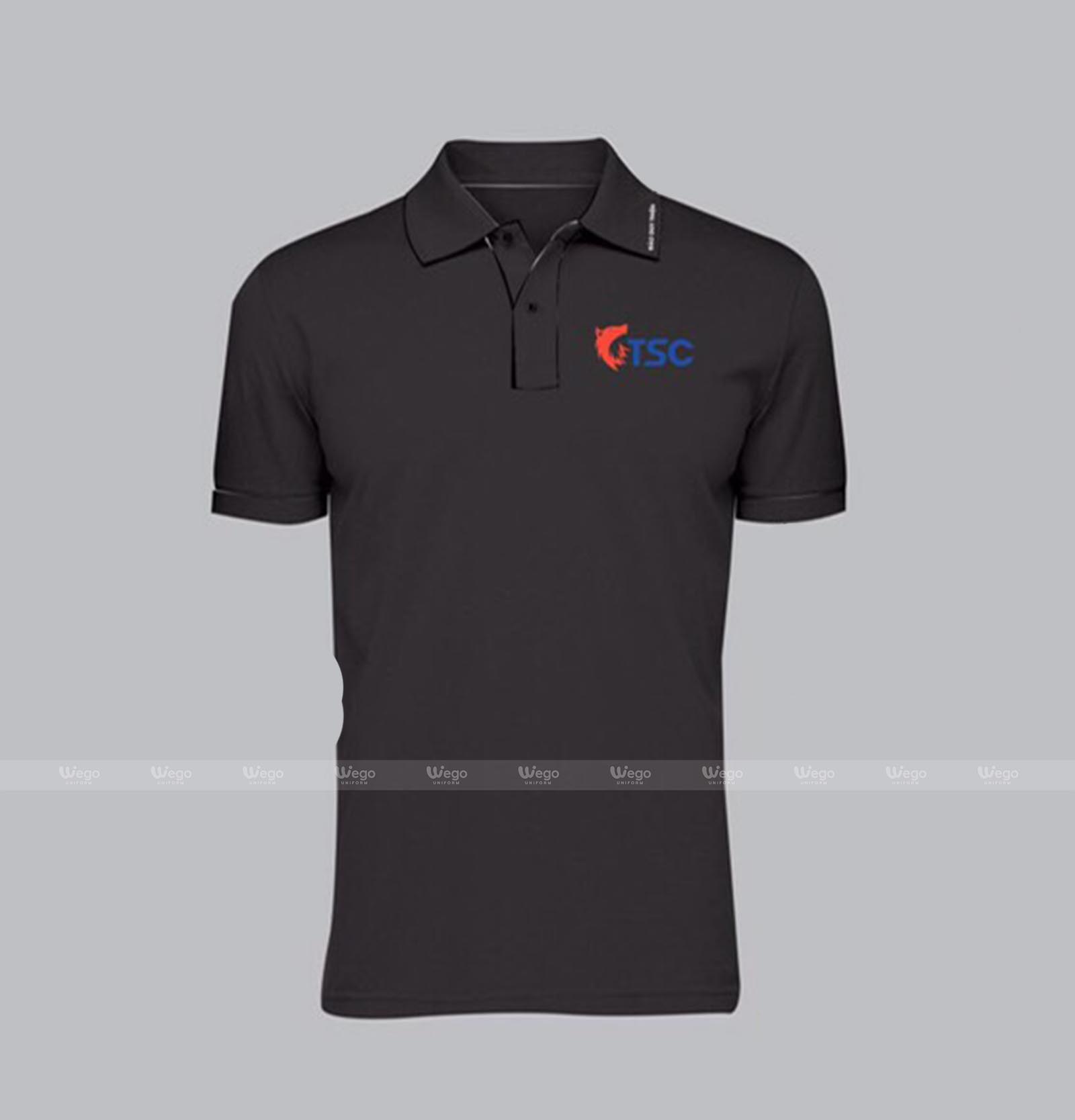 áo phông đồng phục đen trơn