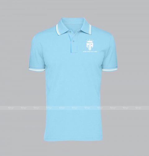 áo phông đồng phục xanh thiên thanh