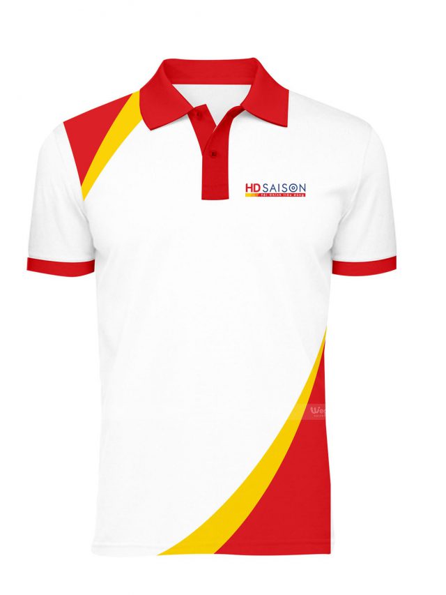 áo thun đồng phục màu đỏ trắng