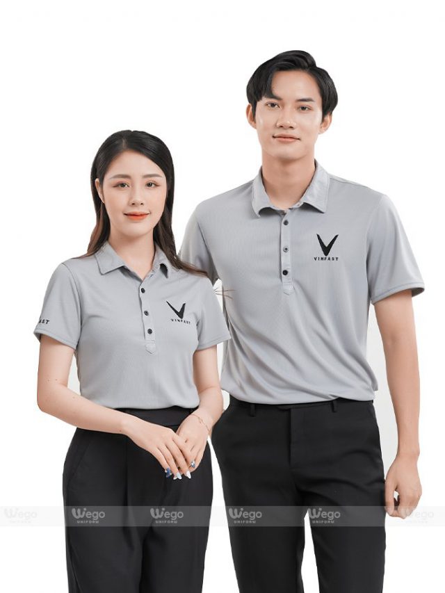 Áo phông đồng phục Subtle Polo màu ghi nhạt