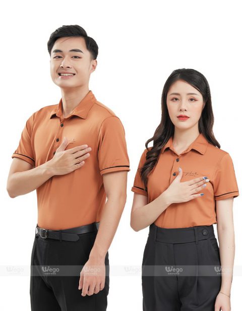 Áo phông đồng phục Subtle Polo màu cà phê