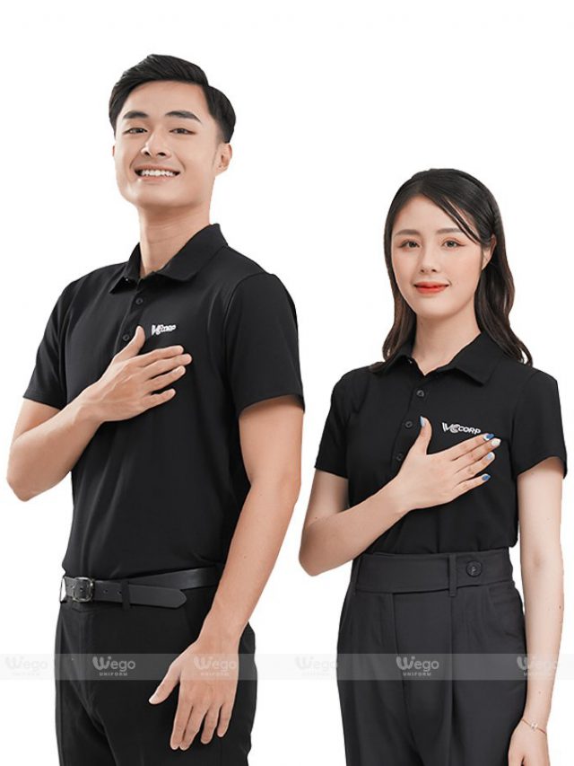 Áo phông đồng phục Subtle Polo màu đen