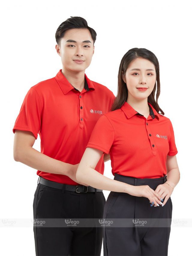 Áo phông đồng phục Subtle Polo màu đỏ