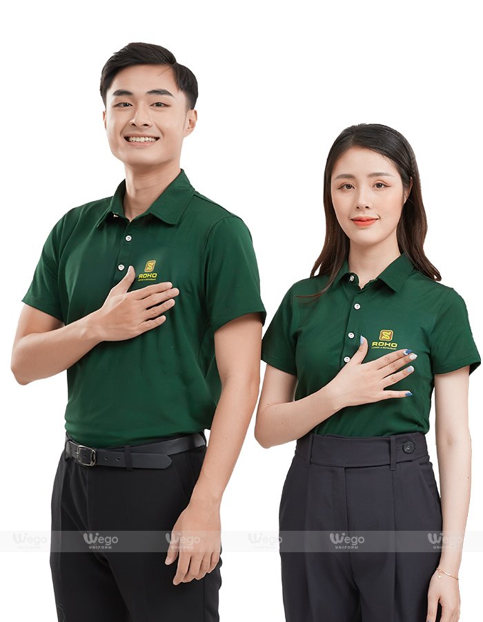 Áo phông đồng phục Subtle Polo màu xanh rêu