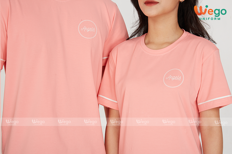 Áo phông đồng phục Dynamic Uniform màu hồng cận