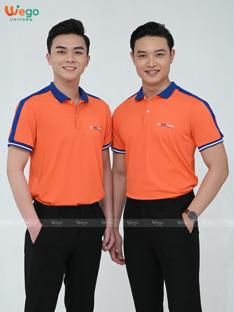Áo phông đồng phục Strong Polo màu cam