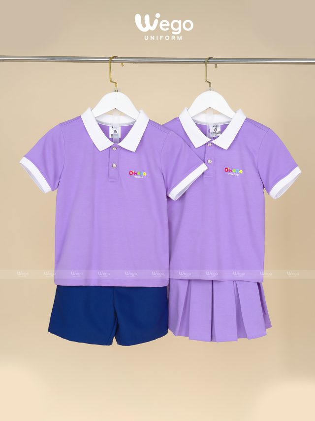 Đồng phục mầm non màu tím