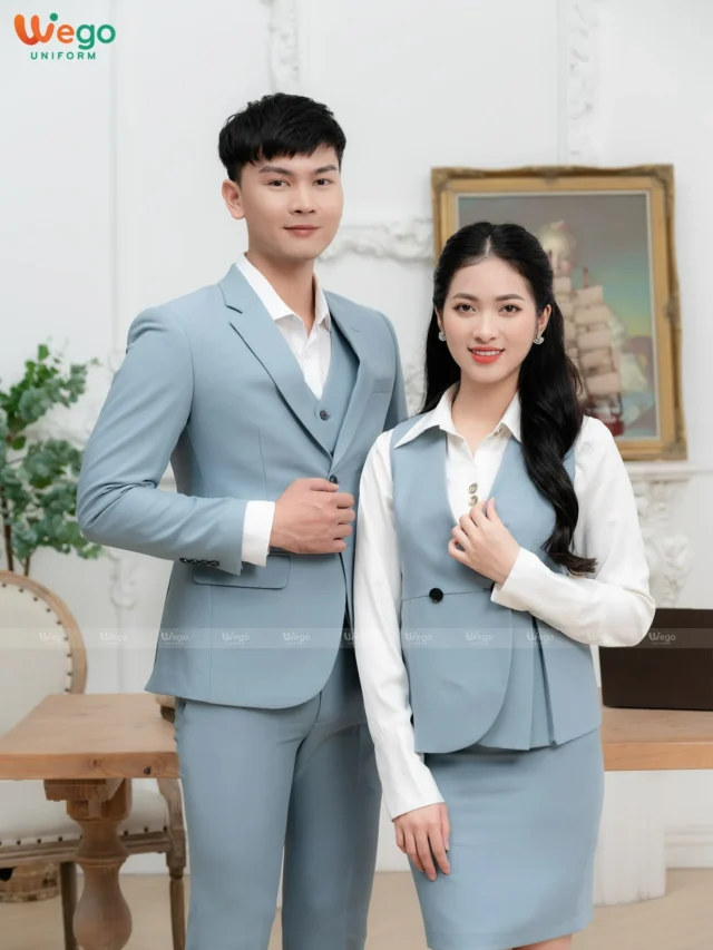 Đồng phục vest nam nữ màu 79
