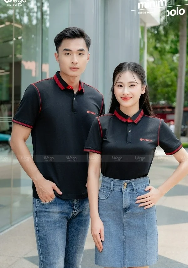 Áo phông thun đồng phục Minimal Polo: Màu đen 05