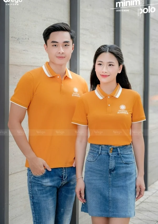 Áo phông thun đồng phục Minimal Polo: Màu vàng mía 02