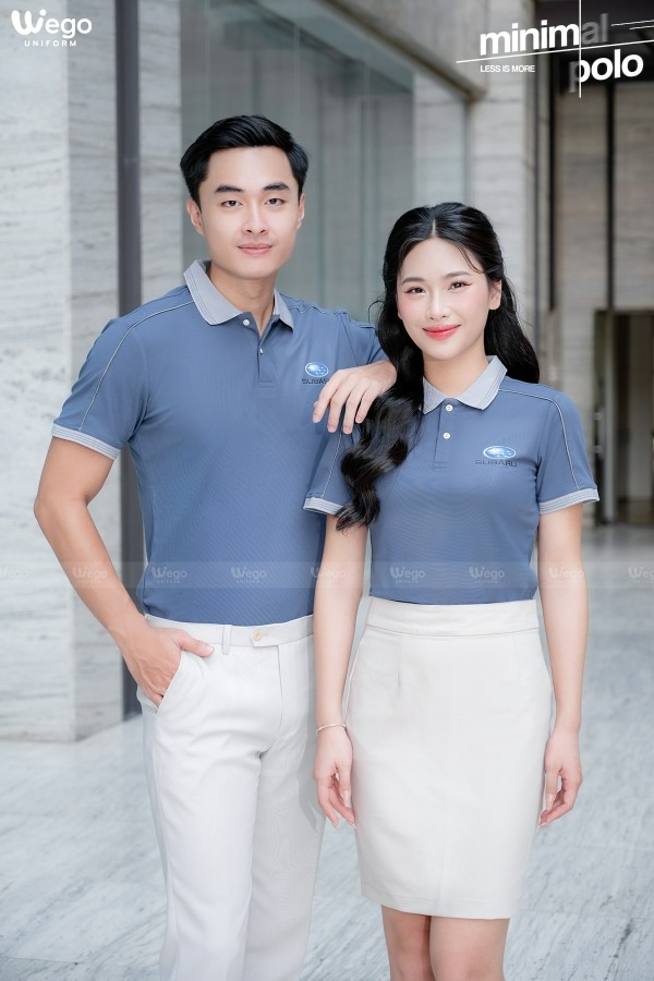 Áo phông thun đồng phục Minimal Polo: Màu xám xanh 02
