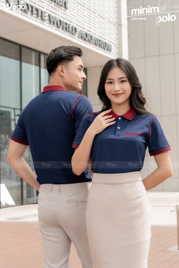 Áo phông thun đồng phục Minimal Polo - Màu xanh đen 01