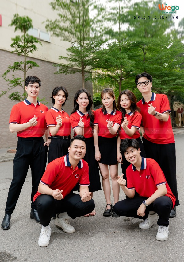 Đồng phục họp lớp màu đỏ tươi